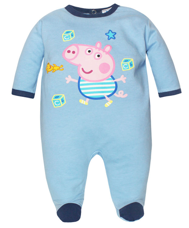 Picture of 7925 -GOERGE / PEPPA PIG SLEEPSUITS/GROWS IN COTTON